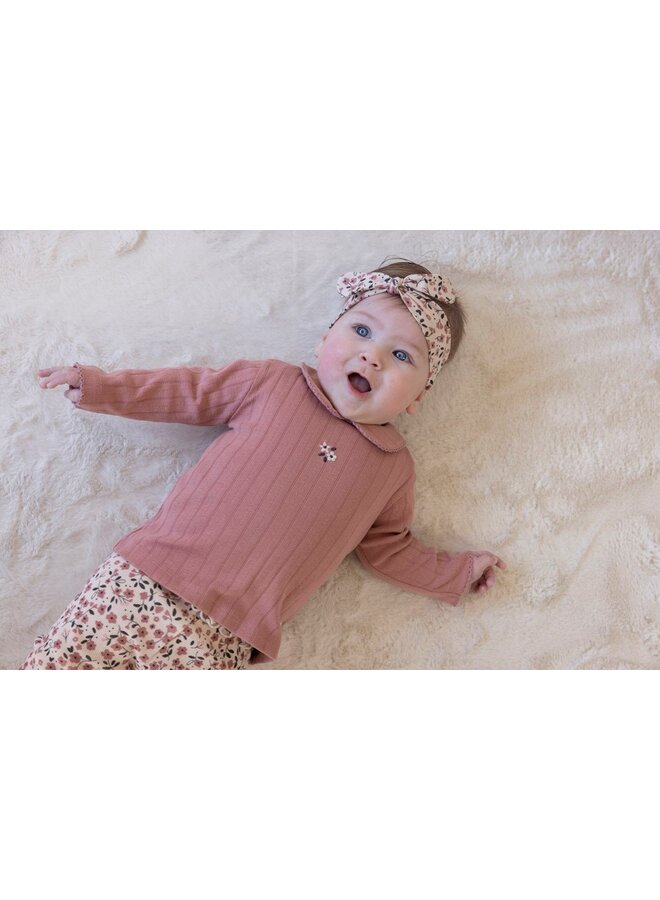 Longsleeve pointelle rib - Woodland Bloom (Mauve) | 51602612