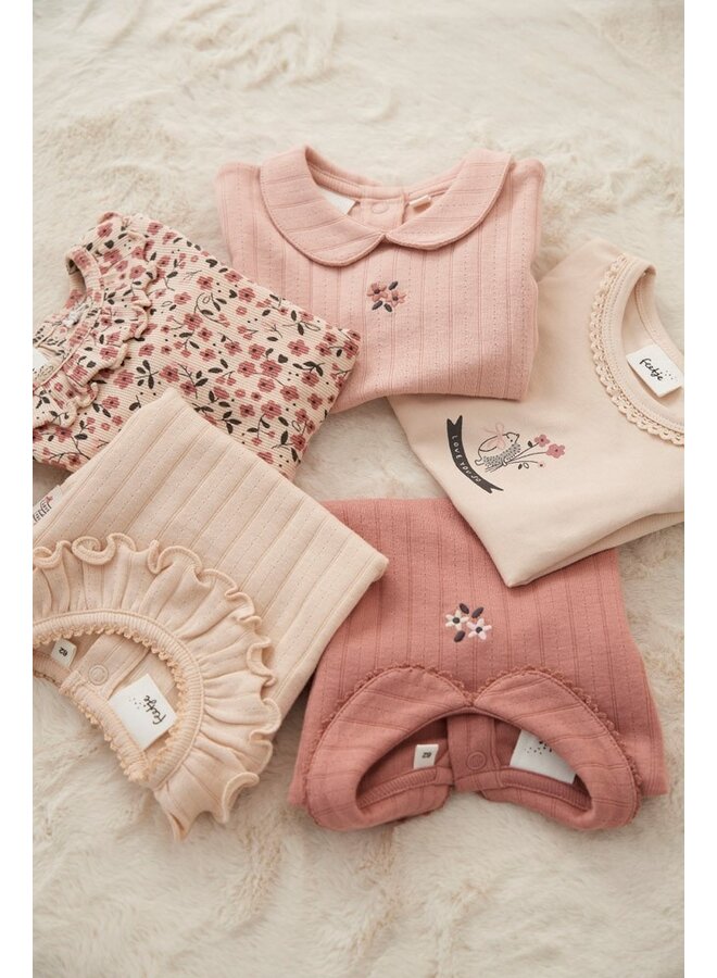 Longsleeve pointelle rib - Woodland Bloom (Mauve) | 51602612