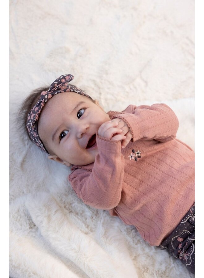 Longsleeve pointelle rib - Woodland Bloom (Mauve) | 51602612