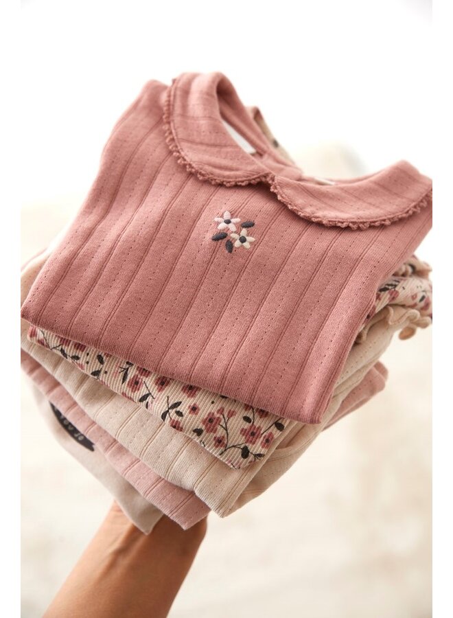 Longsleeve pointelle rib - Woodland Bloom (Mauve) | 51602612