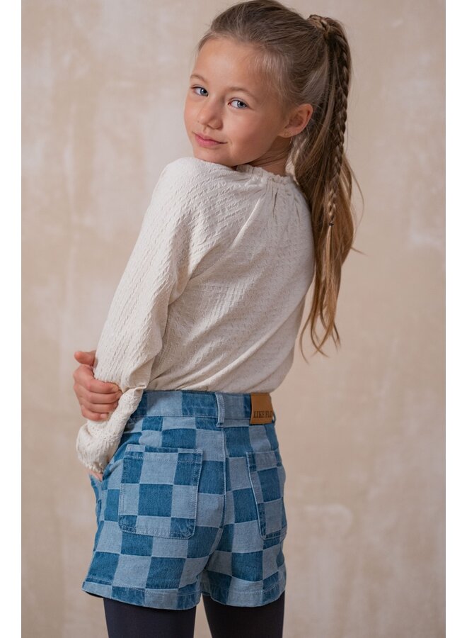 F508-5401 Eli Flo girls jacquard jersey blouse | Kit (050) W25