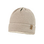GOTS BABY-hat, turn up, ribs 43571-382900 | Beigemeliert (62)