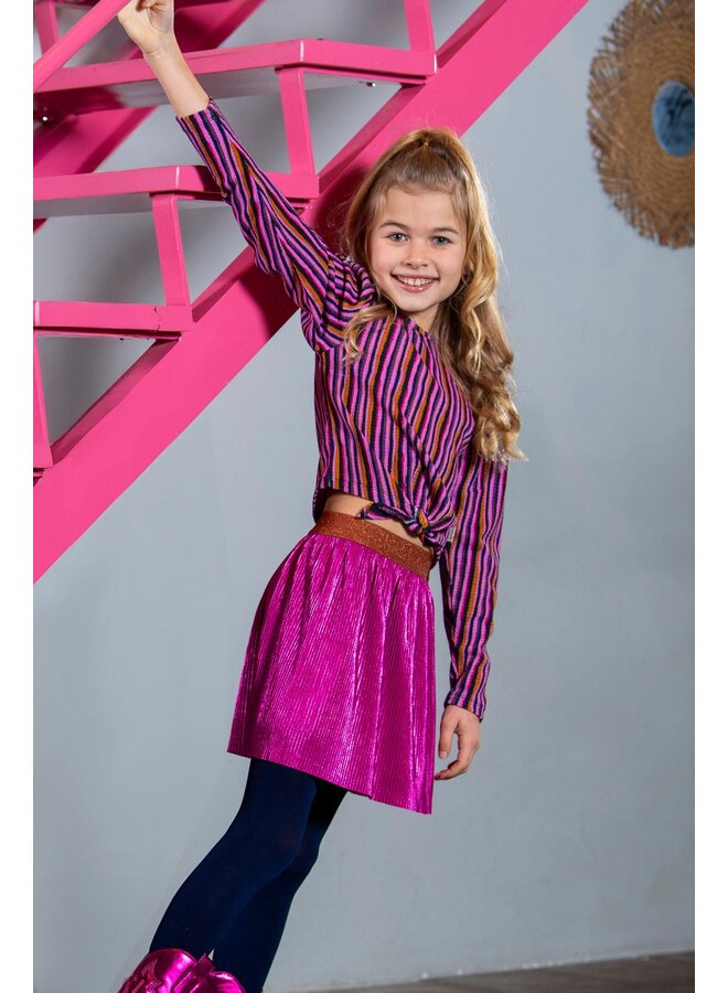 Tori B.Nosy girls top with knot Y508-5401 | Electic AO 983 (W25)