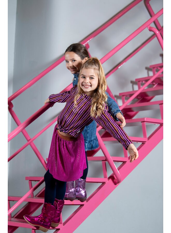 Tori B.Nosy girls top with knot Y508-5401 | Electic AO 983 (W25)