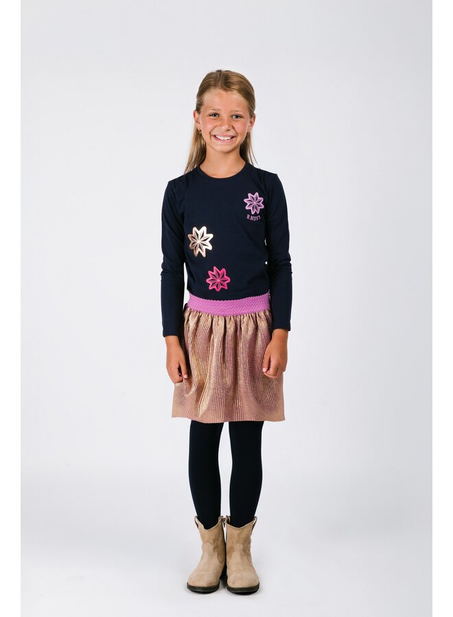 Roza B.Nosy girls metallic skirt Y508-5705 | OLD GOLD 720 (W25)