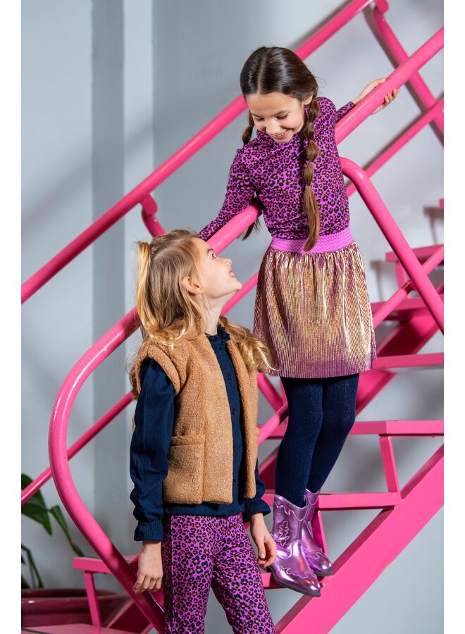 Roza B.Nosy girls metallic skirt Y508-5705 | OLD GOLD 720 (W25)