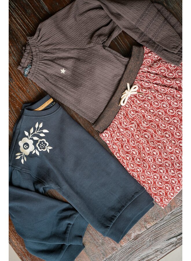 F508-5305 Danee Flo girls sweater with artwork | Navy (190) W25