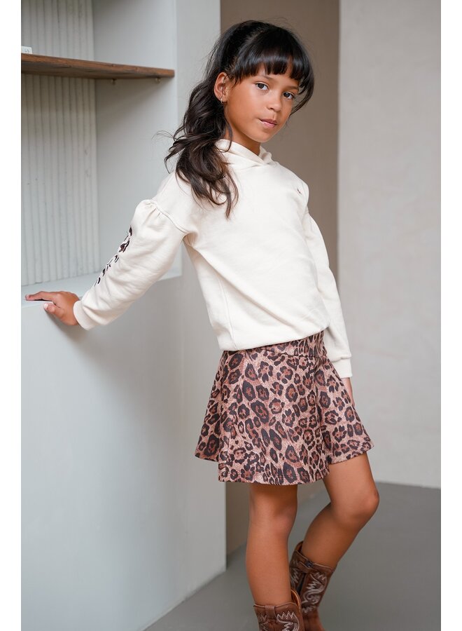 F508-5710 Stine Flo girls skirt with ruffle hem | Animal (900) W25