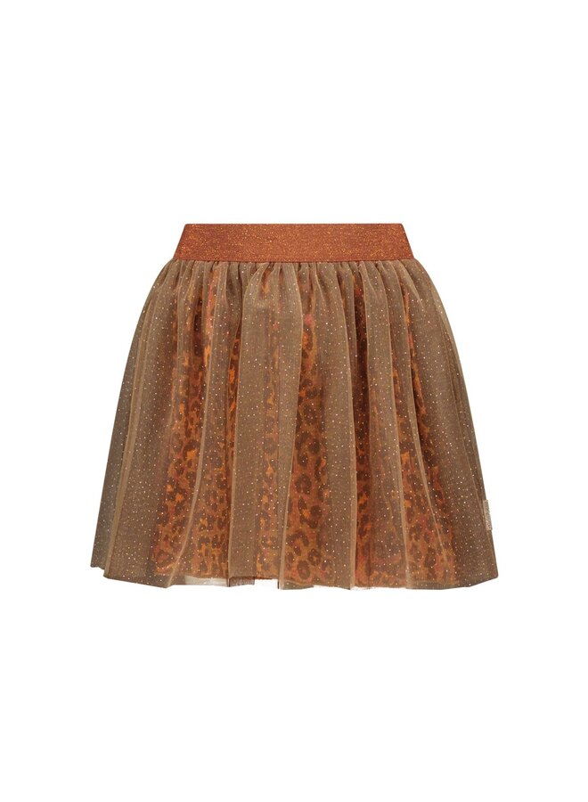 Rory B.Nosy girls mesh skirt with printed layer Y508-5713 | leopard texas 961 (W25)