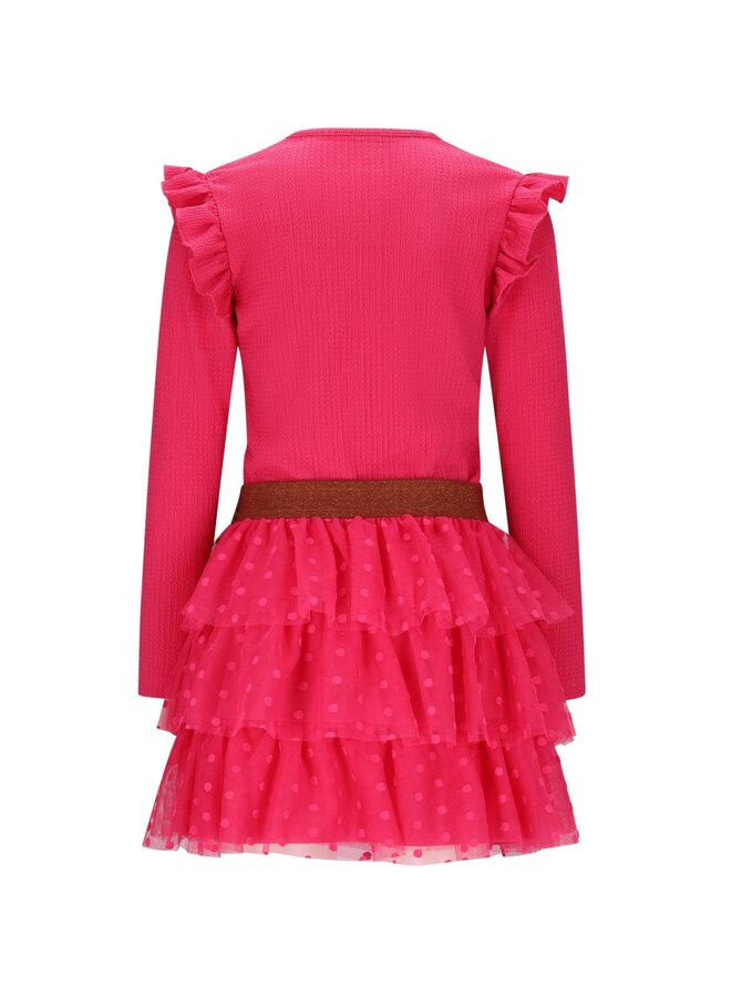 Dora B.Nosy girls dress with multi layer mesh skirt Y508-5818 | Cabaret 231 (W25)
