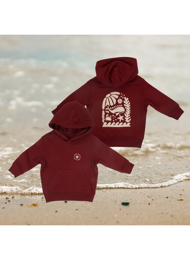 Kids Hoodie Ameland | Burgundy