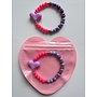 Armbandje | Hart paars