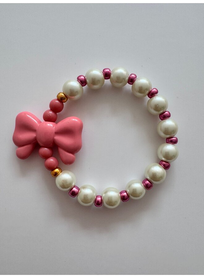 Armbandje | Strik roze