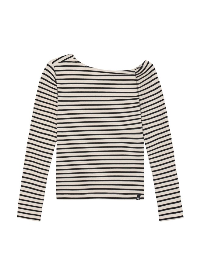 Longsleeve Offshoulder Stripe 970615 | Sandshell 2020 (S26)
