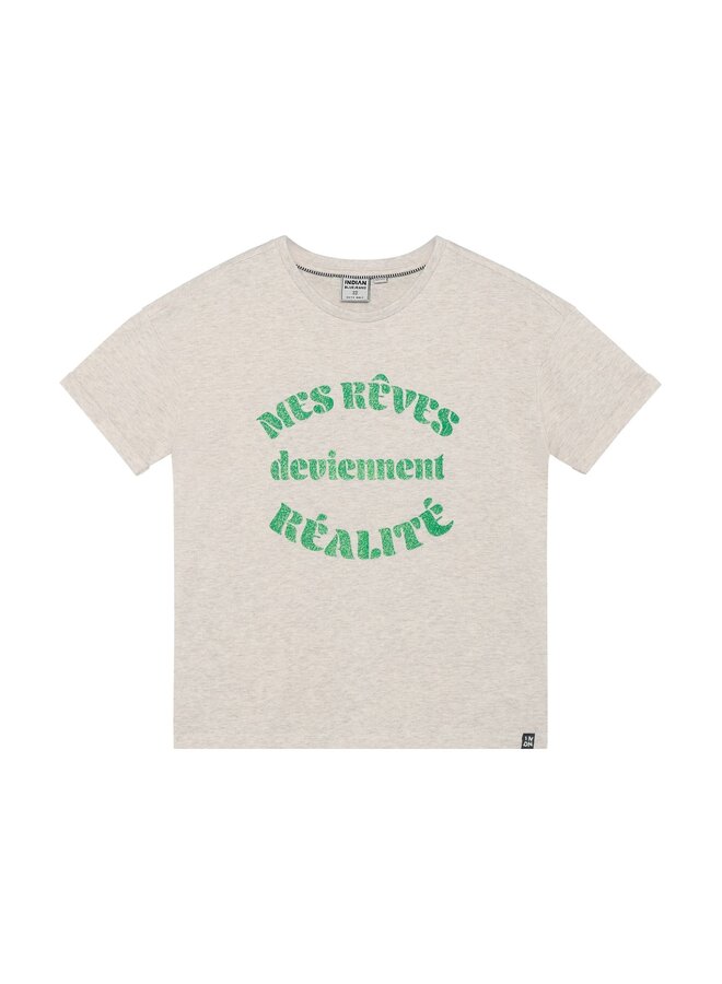 T-shirt Wide Fit 970628 | Light sand melange 2011 (S26)