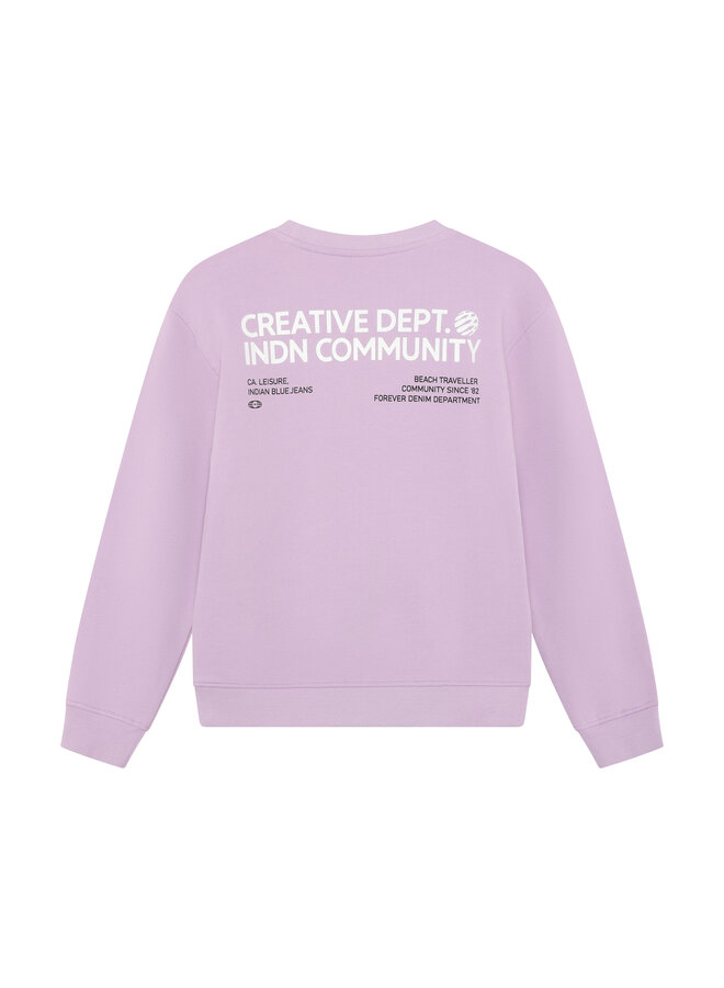 Loose Fit Sweat Backprint 960671 | Fair Orchid 6193 (S26)