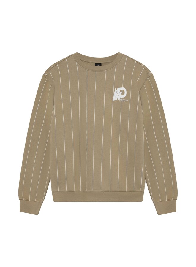 Loose Fit Sweater Pinstripe 960558 | Sand Storm 2168 (S26)