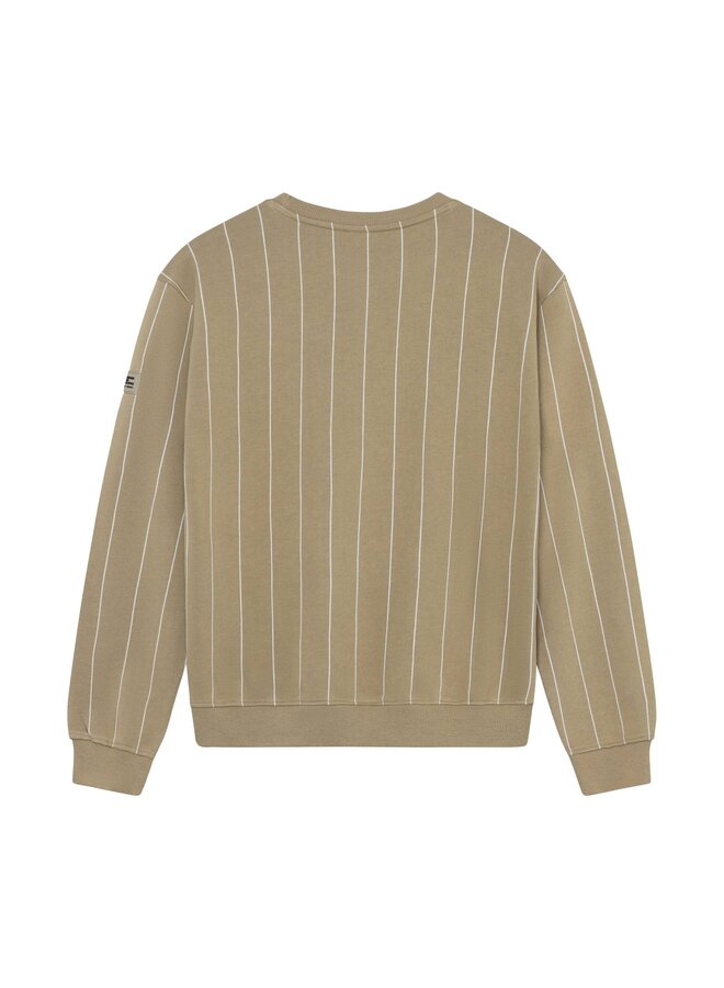 Loose Fit Sweater Pinstripe 960558 | Sand Storm 2168 (S26)