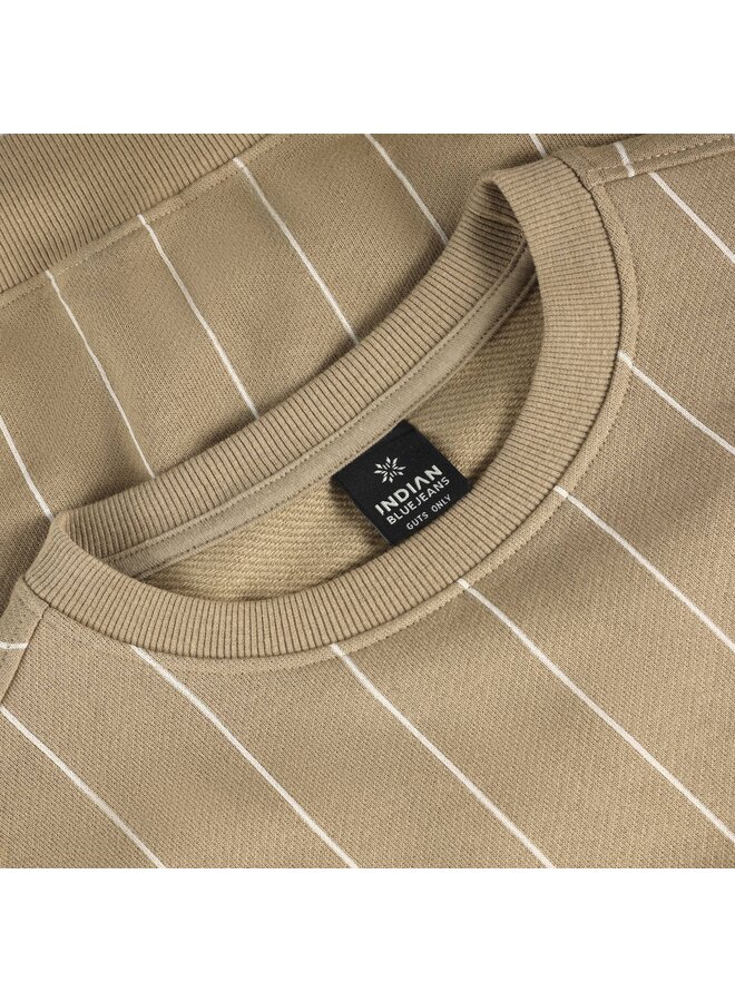 Loose Fit Sweater Pinstripe 960558 | Sand Storm 2168 (S26)