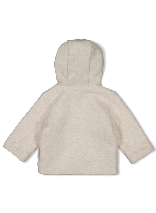 Omkeerbaar jasje met capuchon AOP - Sea Sweeties (Offwhite melange) | 51800360