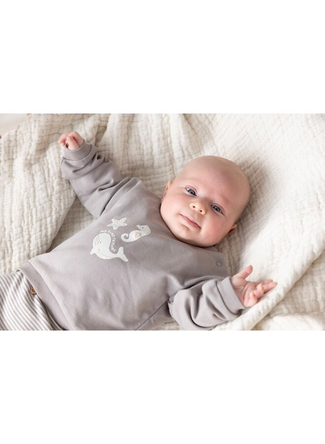 Broek rib met streep - Sea Sweeties (Grijs) | 52202468