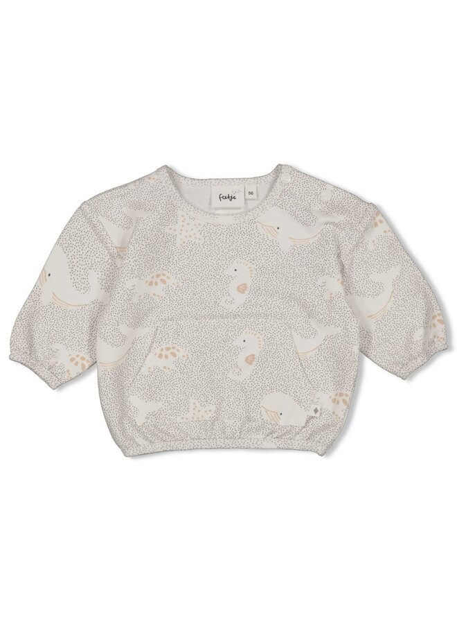 Sweater AOP oversized - Sea Sweeties (Grijs) | 51602692