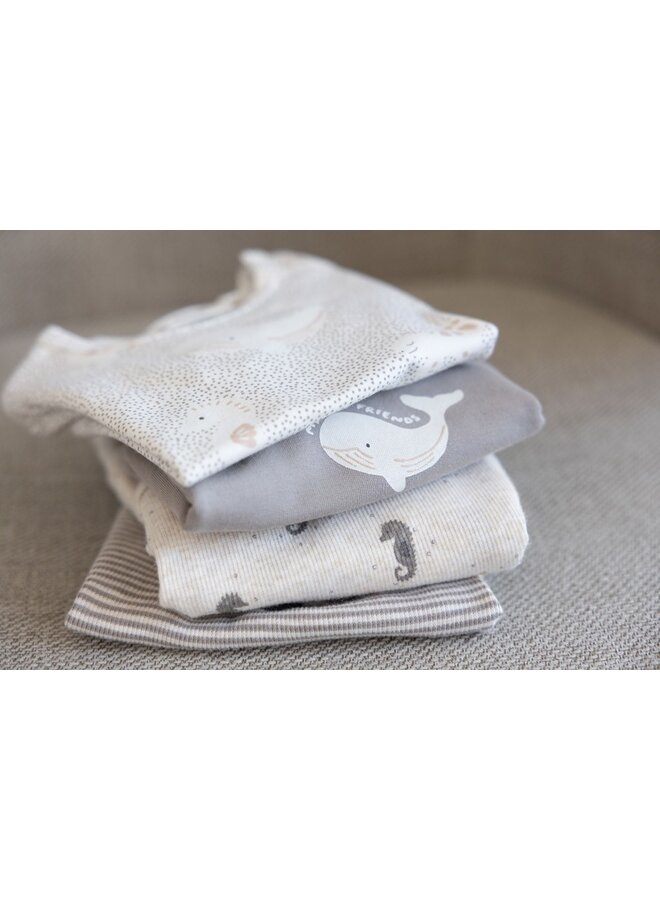 Longsleeve rib met streep - Sea Sweeties (Grijs) | 51602690