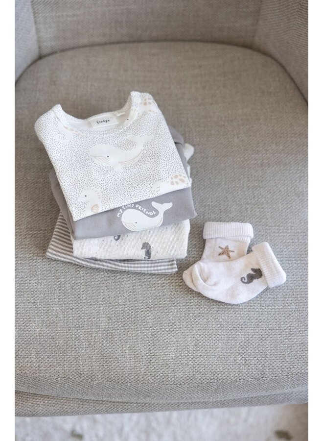 Longsleeve rib met streep - Sea Sweeties (Grijs) | 51602690