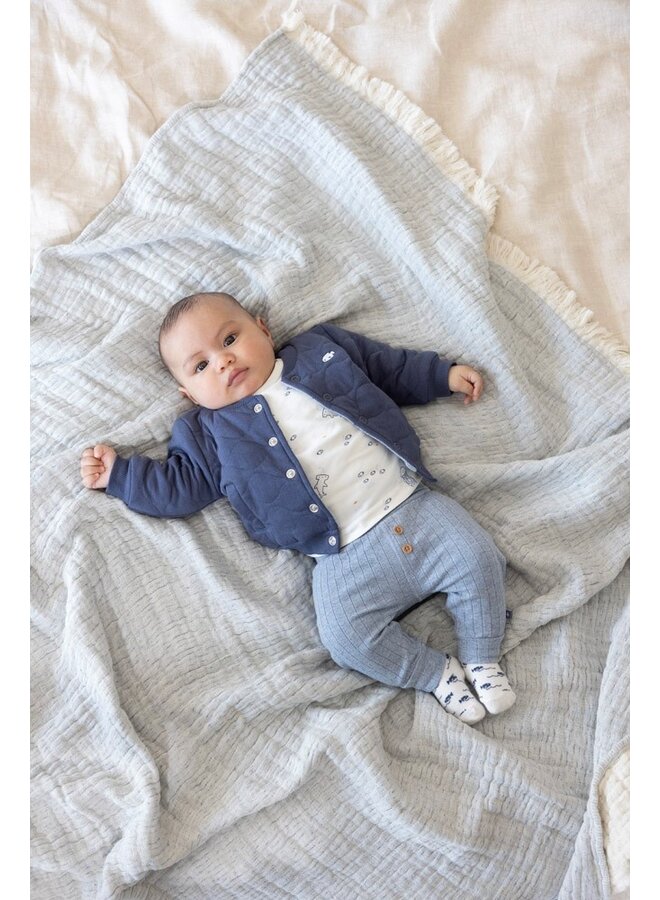 Broek rib - Blue Ocean (Blauw melange) | 52202493