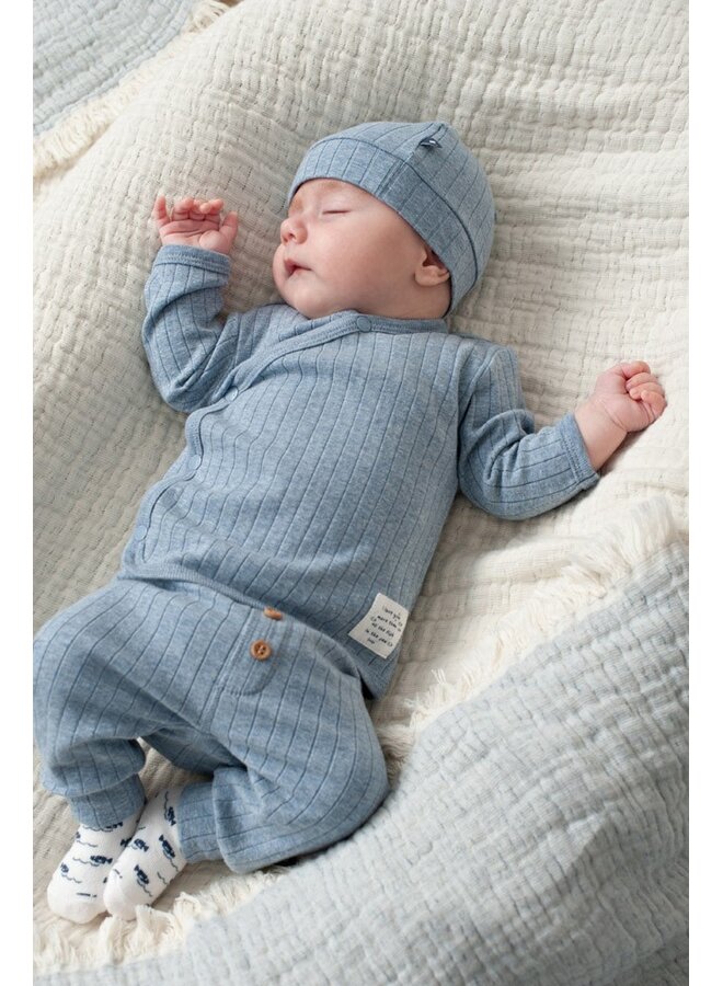 Broek rib - Blue Ocean (Blauw melange) | 52202493