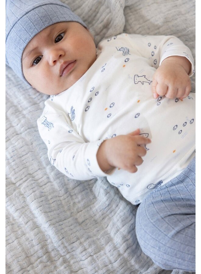 Broek rib - Blue Ocean (Blauw melange) | 52202493