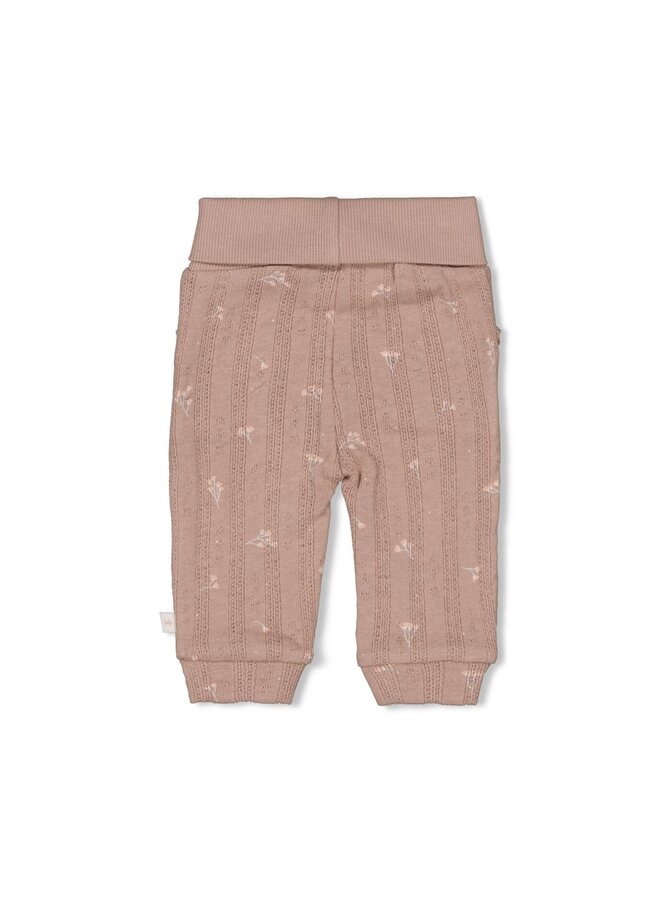 Broek pointelle rib AOP - Delicate Flower (Taupe) | 52202500