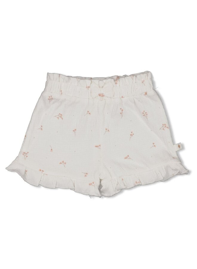 Short crinkle ruches AOP - Delicate Flower (Offwhite) | 52100462