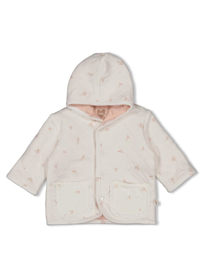 Omkeerbaar jasje met capuchon AOP - Delicate Flower (Offwhite) | 51800362