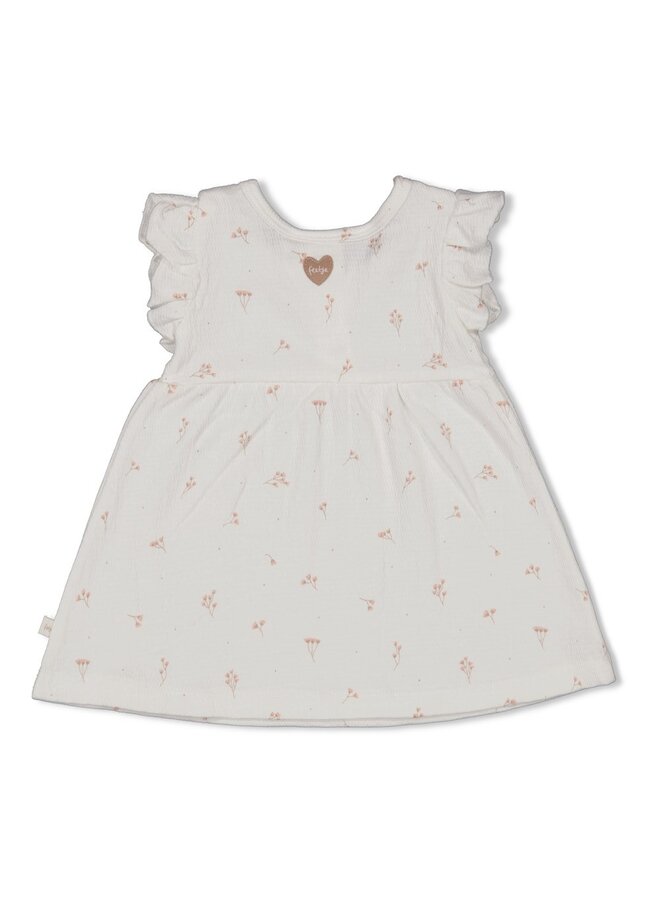 Jurk crinkle AOP k/m - Delicate Flower (Offwhite) | 51400579