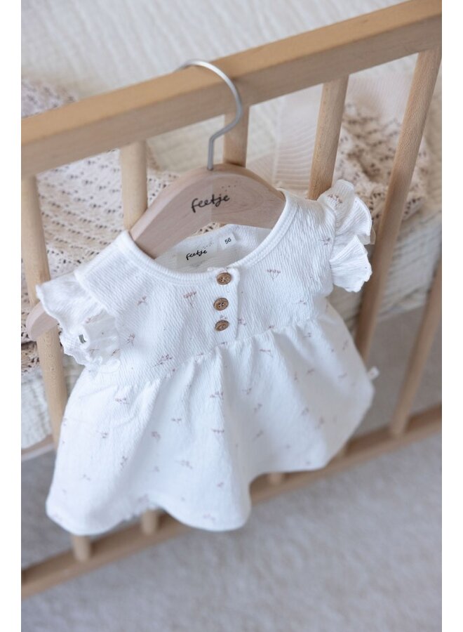 Jurk crinkle AOP k/m - Delicate Flower (Offwhite) | 51400579