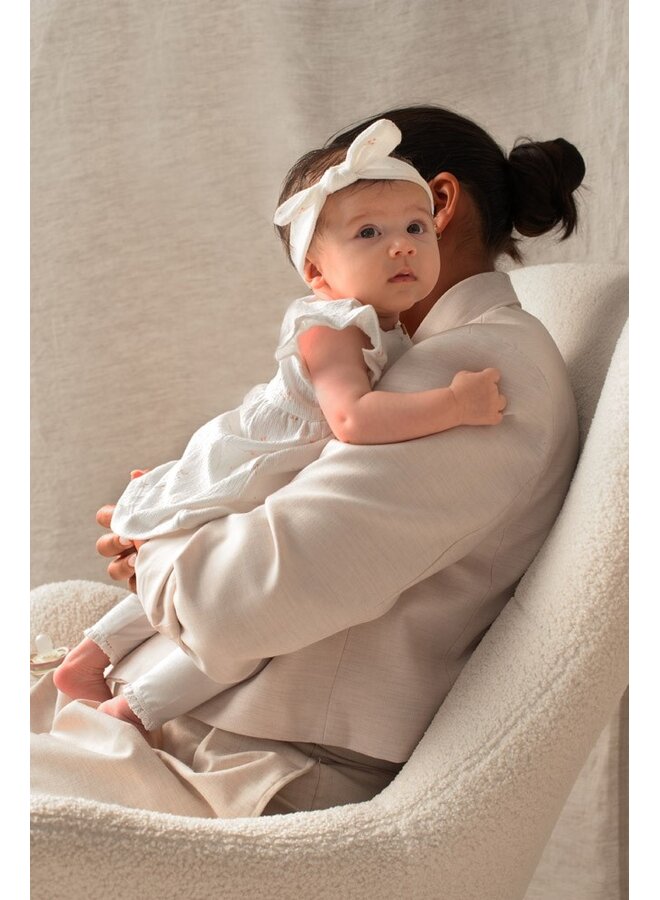 Jurk crinkle AOP k/m - Delicate Flower (Offwhite) | 51400579