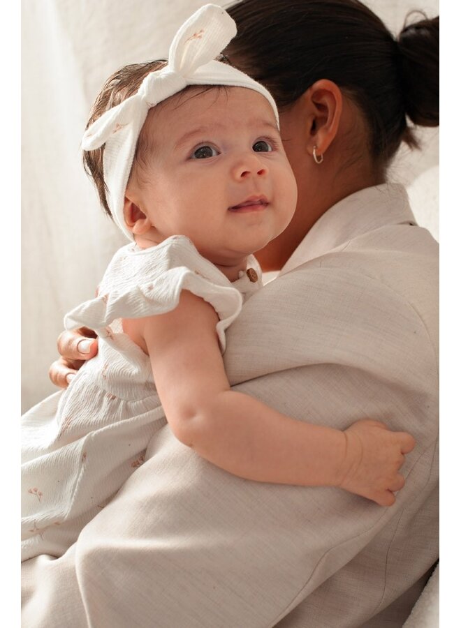 Jurk crinkle AOP k/m - Delicate Flower (Offwhite) | 51400579