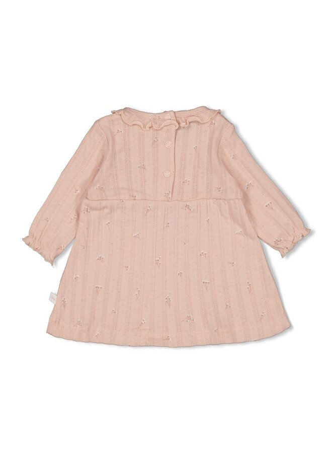 Jurk pointelle rib AOP - Delicate Flower (l.Roze) | 51400578
