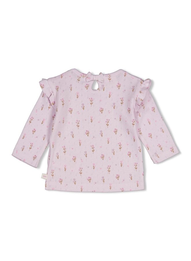 Longsleeve pointelle rib AOP - Flower Ranch (Lila) | 51602714