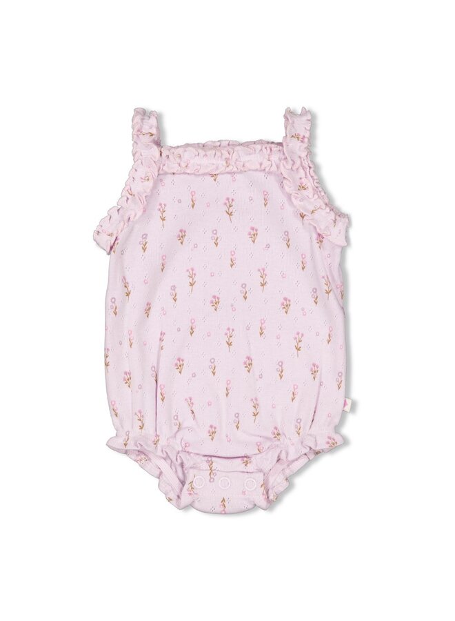 Romper pointelle rib AOP - Flower Ranch (Lila) | 50200256