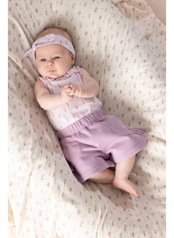 Romper pointelle rib AOP - Flower Ranch (Lila) | 50200256
