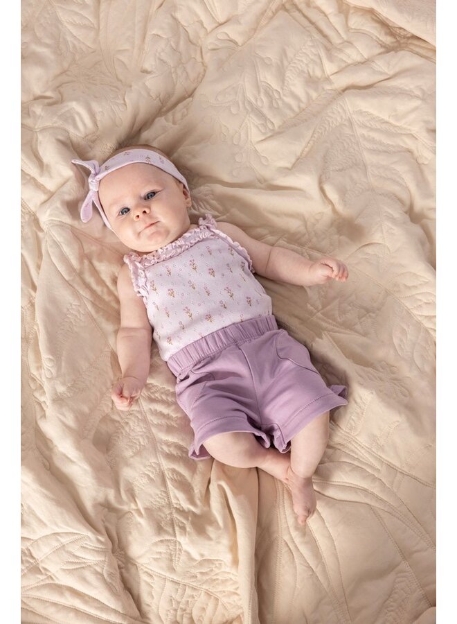 Romper pointelle rib AOP - Flower Ranch (Lila) | 50200256