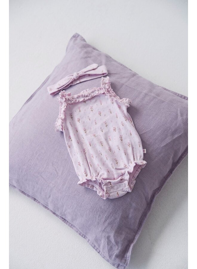 Romper pointelle rib AOP - Flower Ranch (Lila) | 50200256