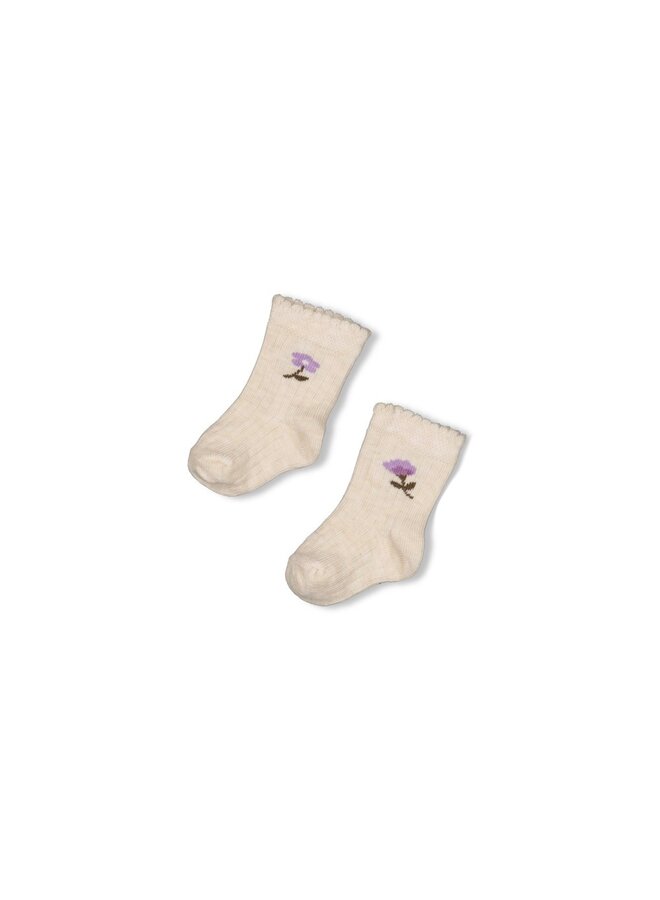 Sokken - Flower Ranch (Offwhite melange) | 50400360