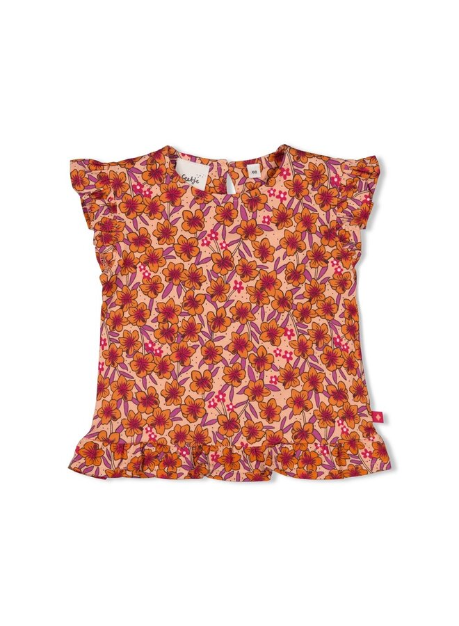 T-shirt AOP - Love Peace Aloha (Perzik) | 51701013