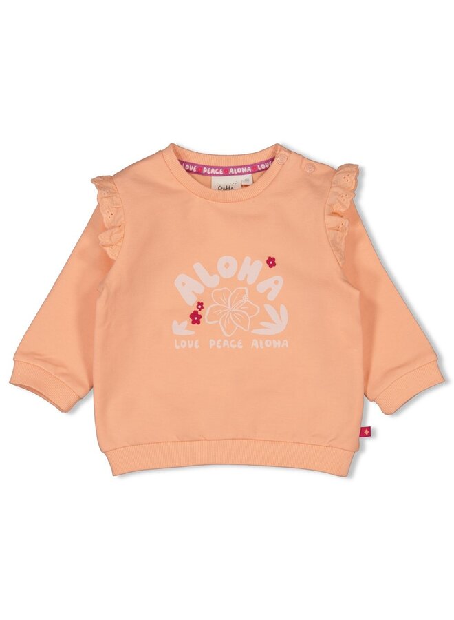 Sweater relaxed fit - Love Peace Aloha (Perzik) | 51602748