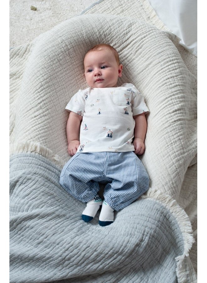 Broek streep chambray - Seaside Happiness (Chambray) | 52202506