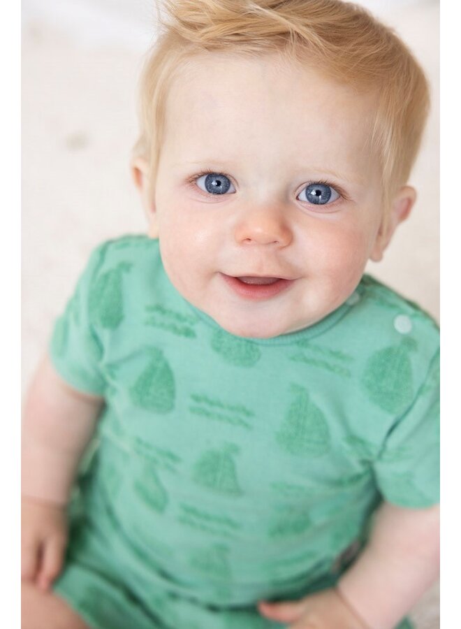 T-shirt AO badstof - Seaside Happiness (Groen) | 51700996