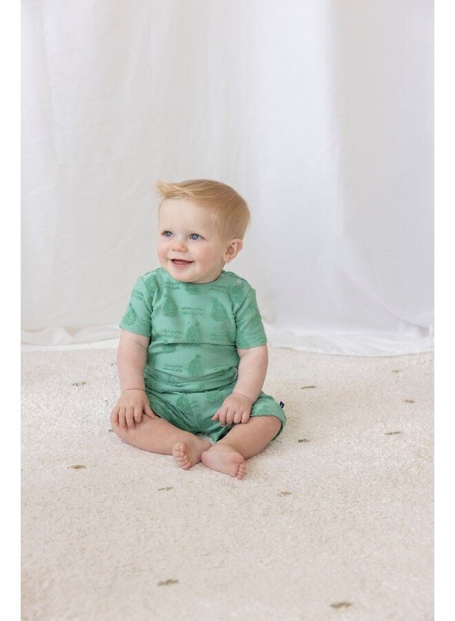 T-shirt AO badstof - Seaside Happiness (Groen) | 51700996